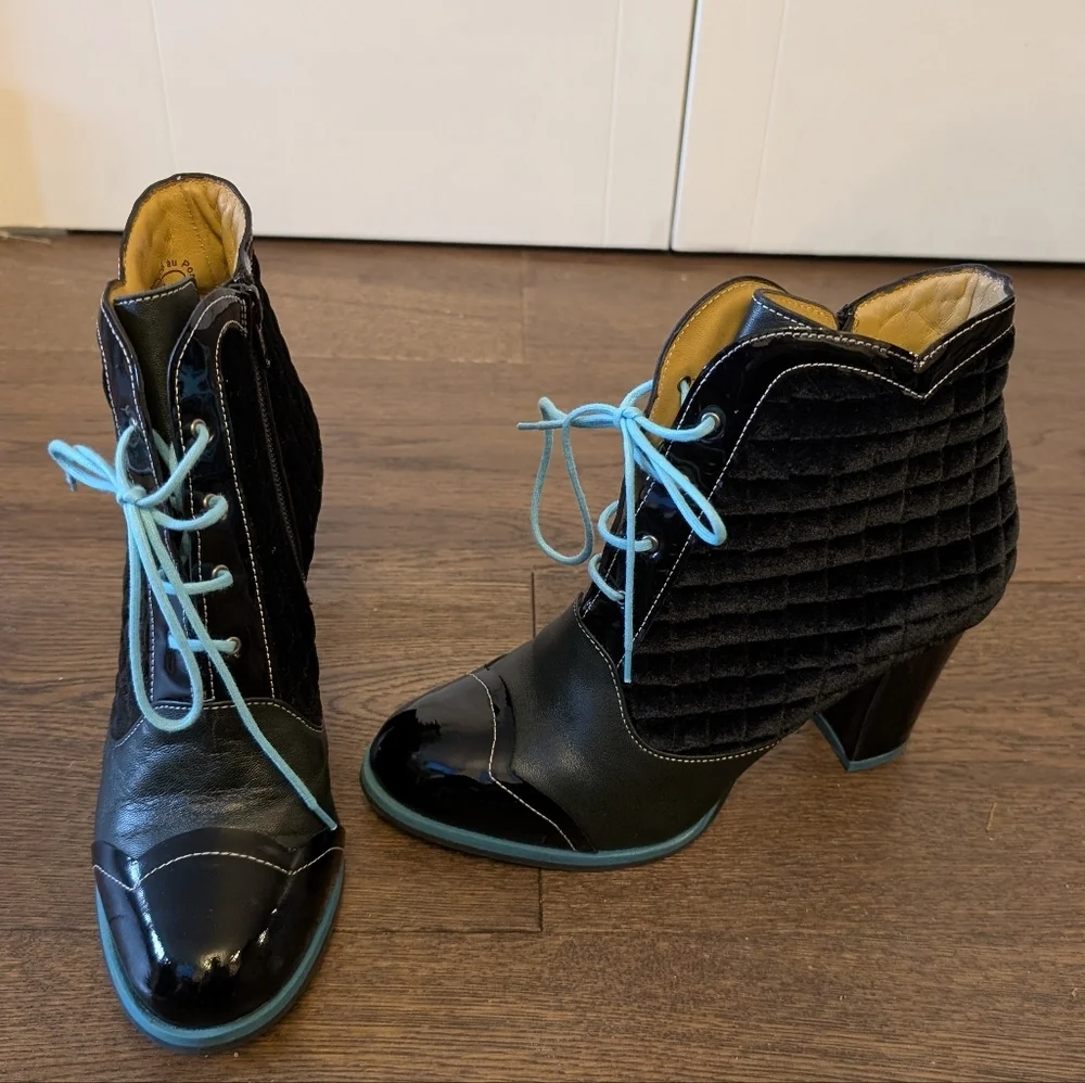 Attic Carmen Fluvog Velvet Booties - Picture 3 of 9